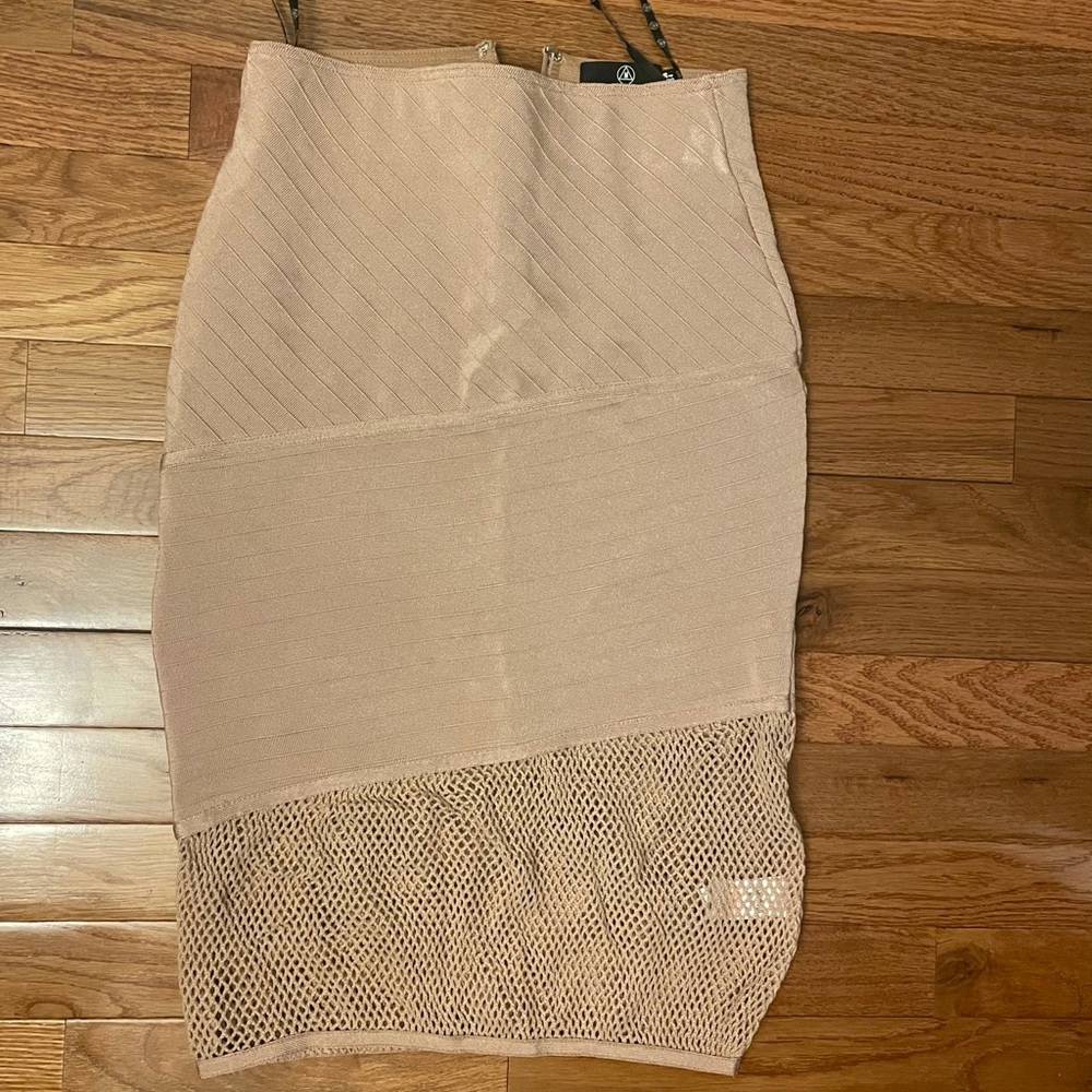Missguided Nude Bandage Skirt